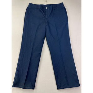 RED KAP Work Pants size 38x31 Dark Navy‎ Pleated Retro Trousers Trucker Uniform